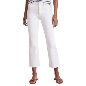 Vince Women's Kick Boot Cut Denim Jeans Chalk White SZ 29 Spring Designer Lux